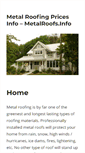 Mobile Screenshot of metalroofs.info